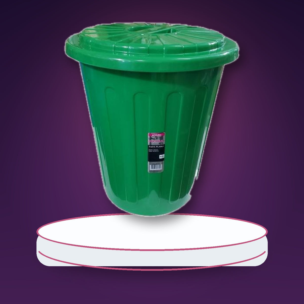 RECIPIENTE P/ RESIDUOS C/ TAPA 40 L. ROBUSTO / COLORES