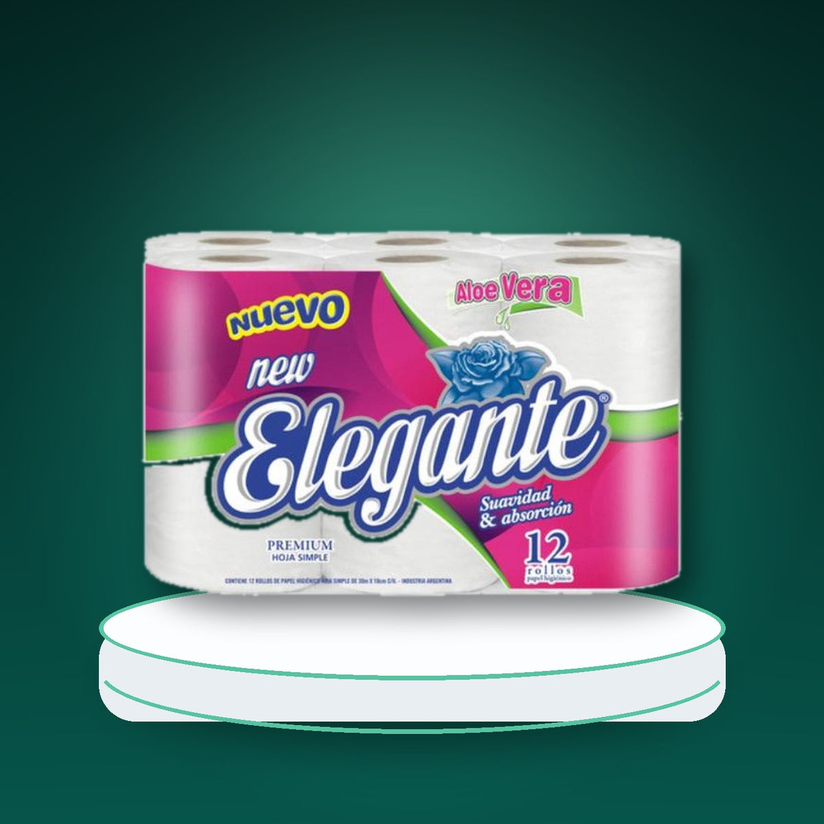 PAPEL ELEGANTE ALOE X 4 PAQUETES X 12 U.