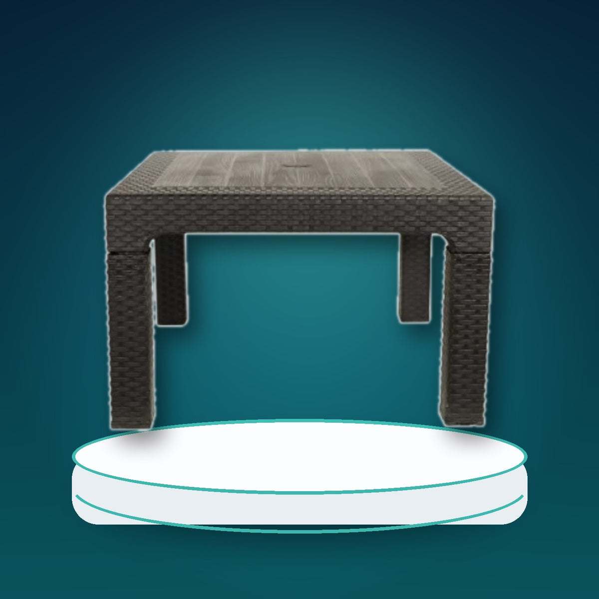 MESA SIMIL RATAN NEGRA RATONA / POO