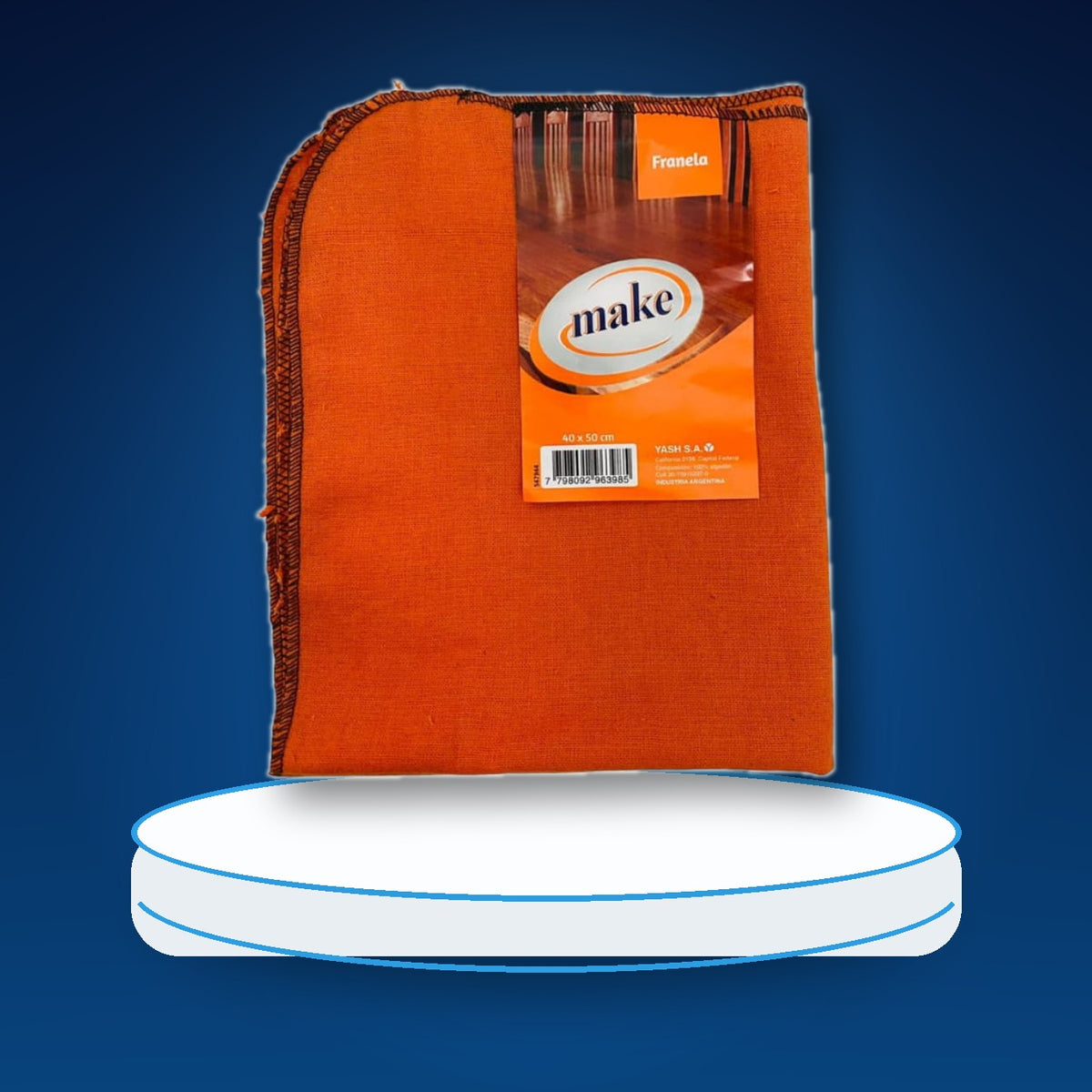 FRANELA 40X50 NARANJA / MAKE