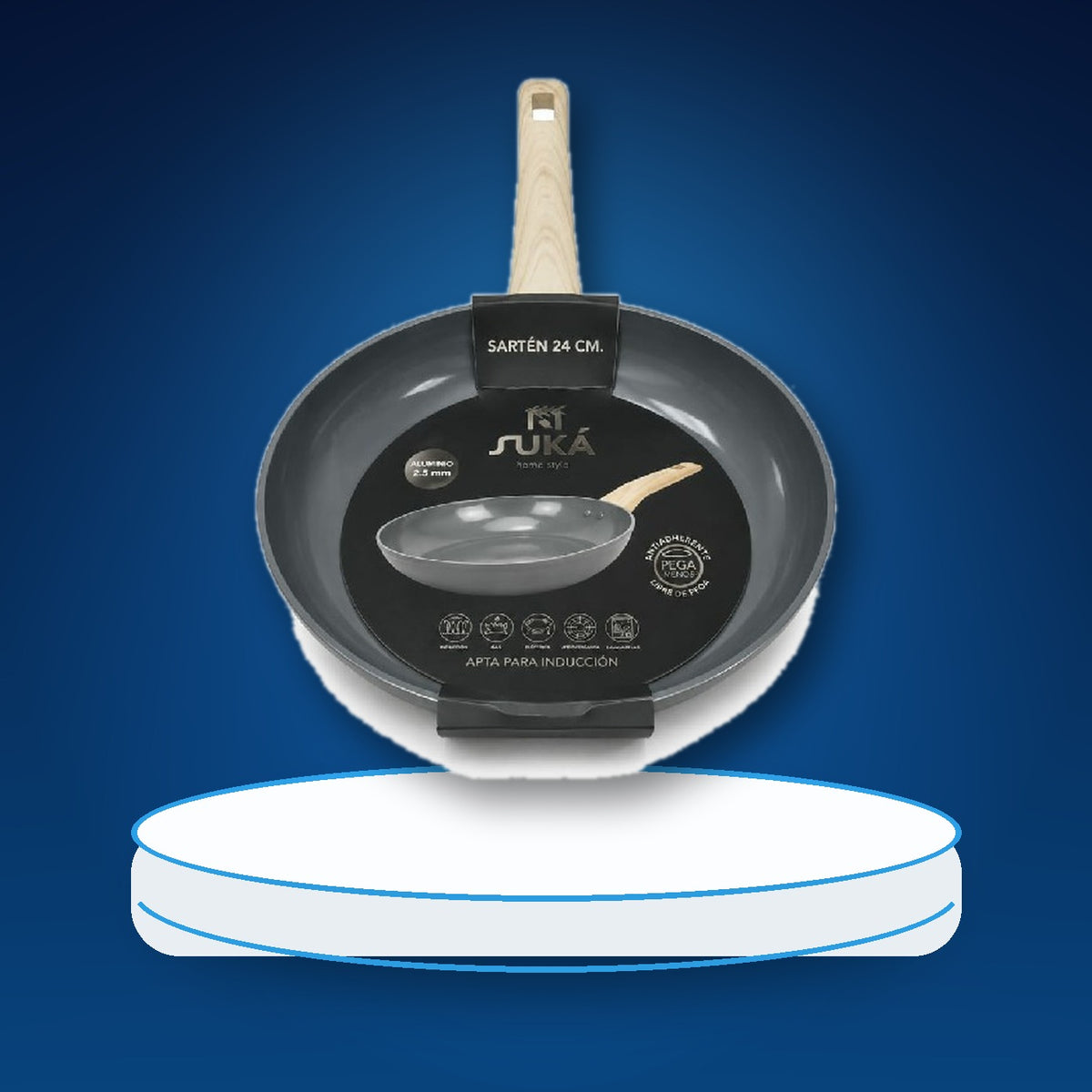 SARTEN N24 ALUMINIO ANTIAD FG-FP24G / SUKA