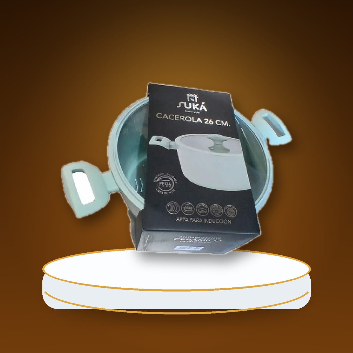 CACEROLA 26CM ALUMI ANTIADH FG-ST26 INDUCCION / SUKA