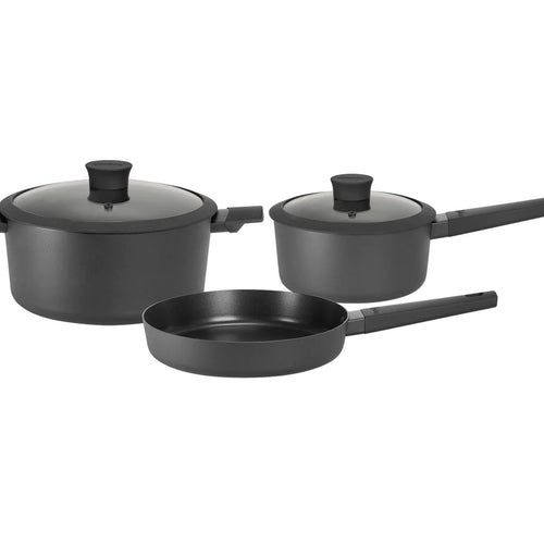 Hudson Daily batería de cocina antiadherente 5 piezas negra