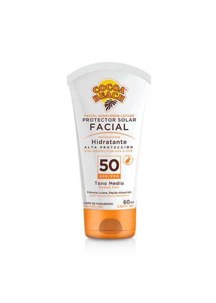 Cocoa Beach Protector Solar Facial FPS 50 con Color 60 ml - Algabo